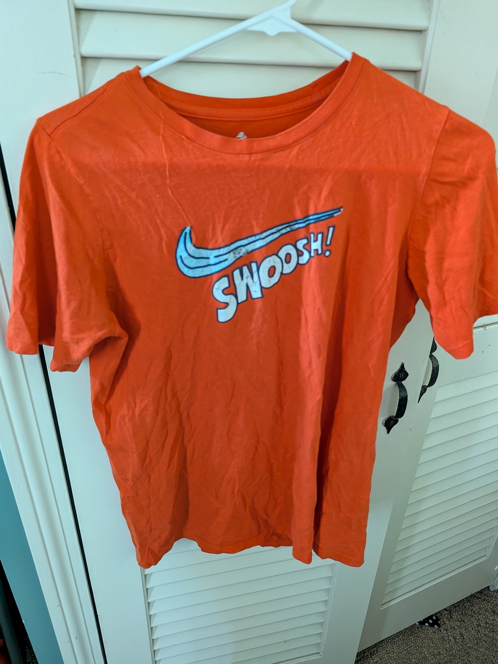 Nike Swoosh Orange Graphic Tee - Men